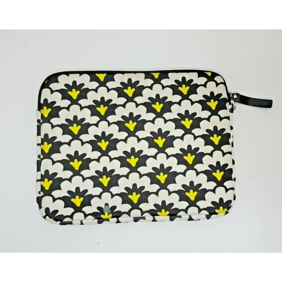 Vera Bradley Fanfare Fans Yellow Black Neoprene Tablet eReader Sleeve Retired - Picture 5 of 5